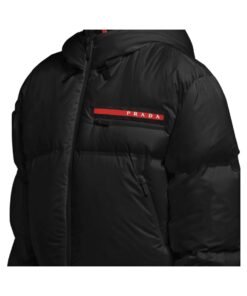 Alternative view of Cropped Pufferjacke Schwarze