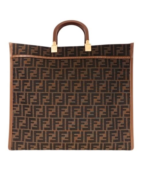 Alternative view of FF braune Stoff Shopping Tasche 35cm