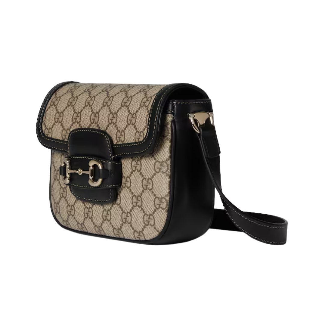 Weiche Mini-Schultertasche aus braunem Leder 20cm – Bild 2