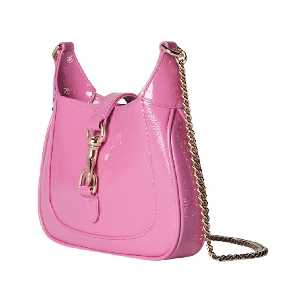 Mini-Schultertasche Pink Lackleder 19.5cm – Bild 2