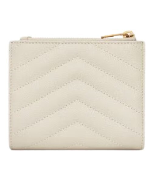 Alternative view of Cassandre matelassierte Zwei-Falten-Brieftasche aus Grain de Poudre Leder 10.5cm