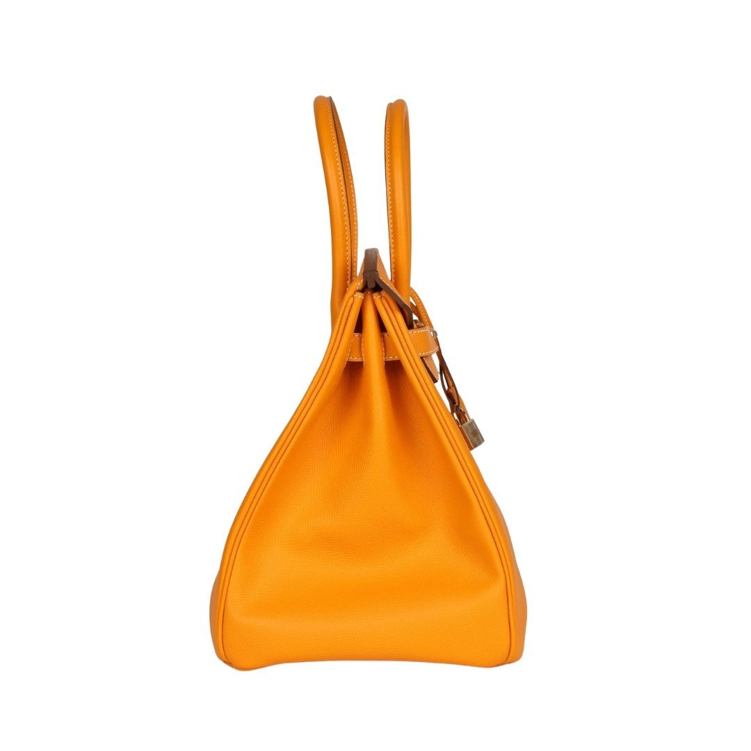 Jaune d'Or Candy Epsom mit Permabrass-Beschlägen 35cm – Bild 3