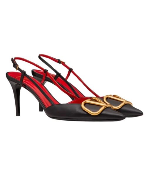 Alternative view of Kalbsleder Slingback Pumpe schwarz 80cm