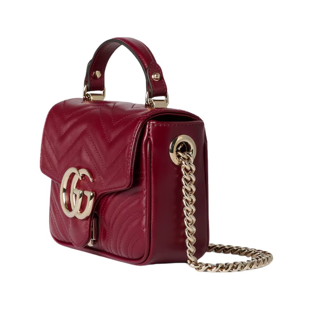 GG Marmont Mini-Tote-Tasche Rosso Ancora Rot 17cm – Bild 2