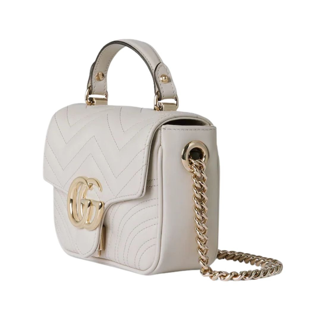 GG Marmont Mini-Tote Hellgrau 17cm – Bild 2