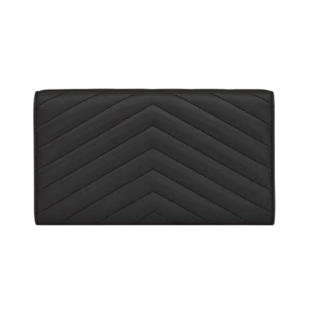 Cassandre matelassierte große Klappenbrieftasche aus Lammleder 19cm – Bild 2