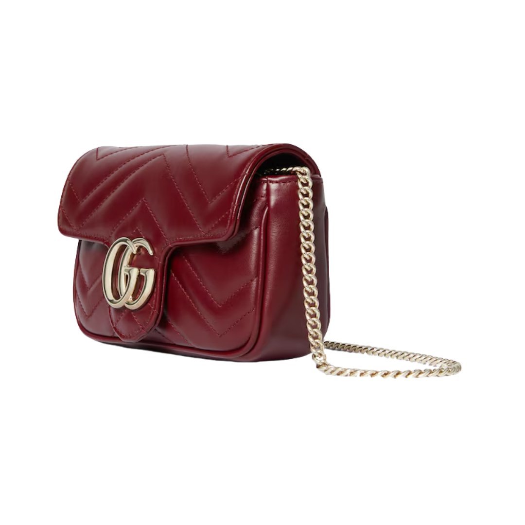Rote Super-Mini-Tasche mit Chevron-Muster 16.5cm – Bild 2