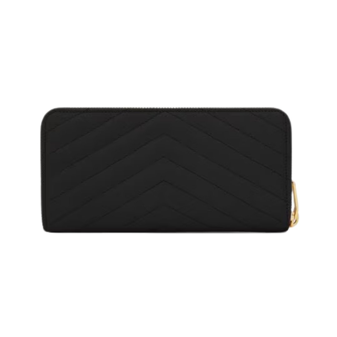 cassandre matelassé zip around wallet in grain de poudre leather 19cm – Bild 2