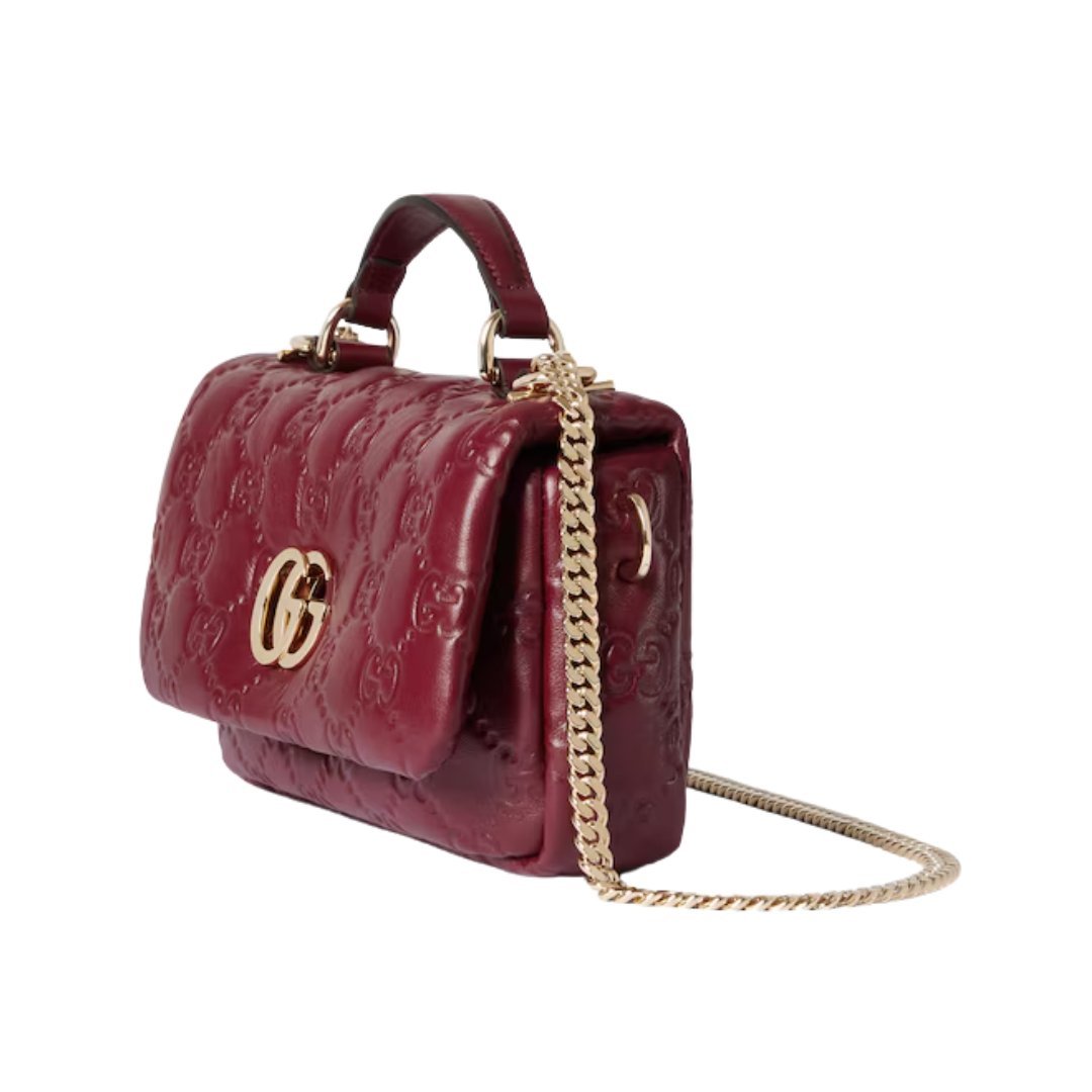 Henkeltasche mit hellgoldfarbener Schmuckverzierung 21.1cm – Bild 2