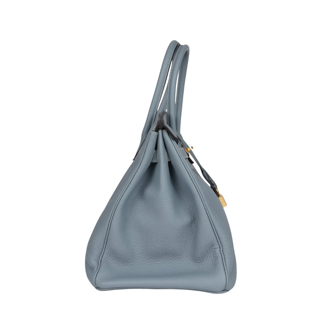 Bleu Lin Togo Goldbeschläge 35cm – Bild 3