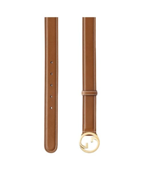 Alternative view of Braunes Leder mit Kontrastn?hten 3cm