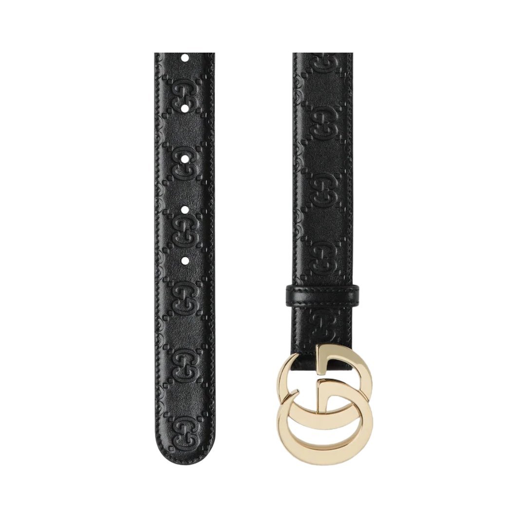 GG Milano Gürtel Schwarz 3cm – Bild 2