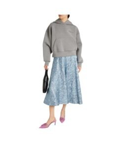 Alternative view of Jersey Hoodie Grau