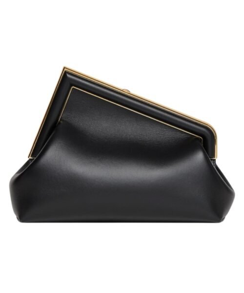 Alternative view of Tasche aus schwarzem Leder  20cm