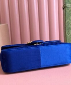 Alternative view of GG Marmont Velvet Blau 26 cm