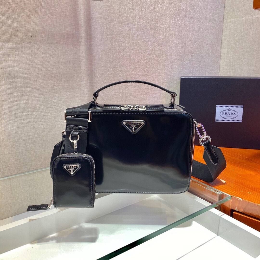 Brique Saffiano Schwarz 22 cm – Bild 2