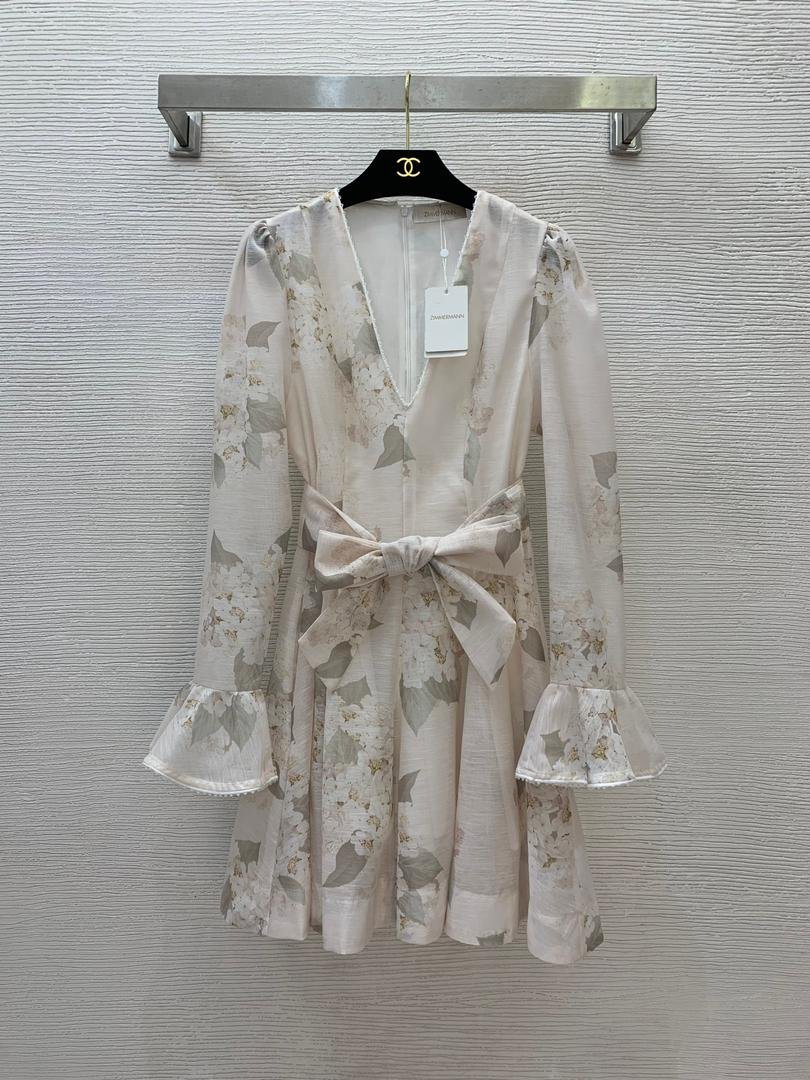 Belted Floral Print Mini – Bild 7