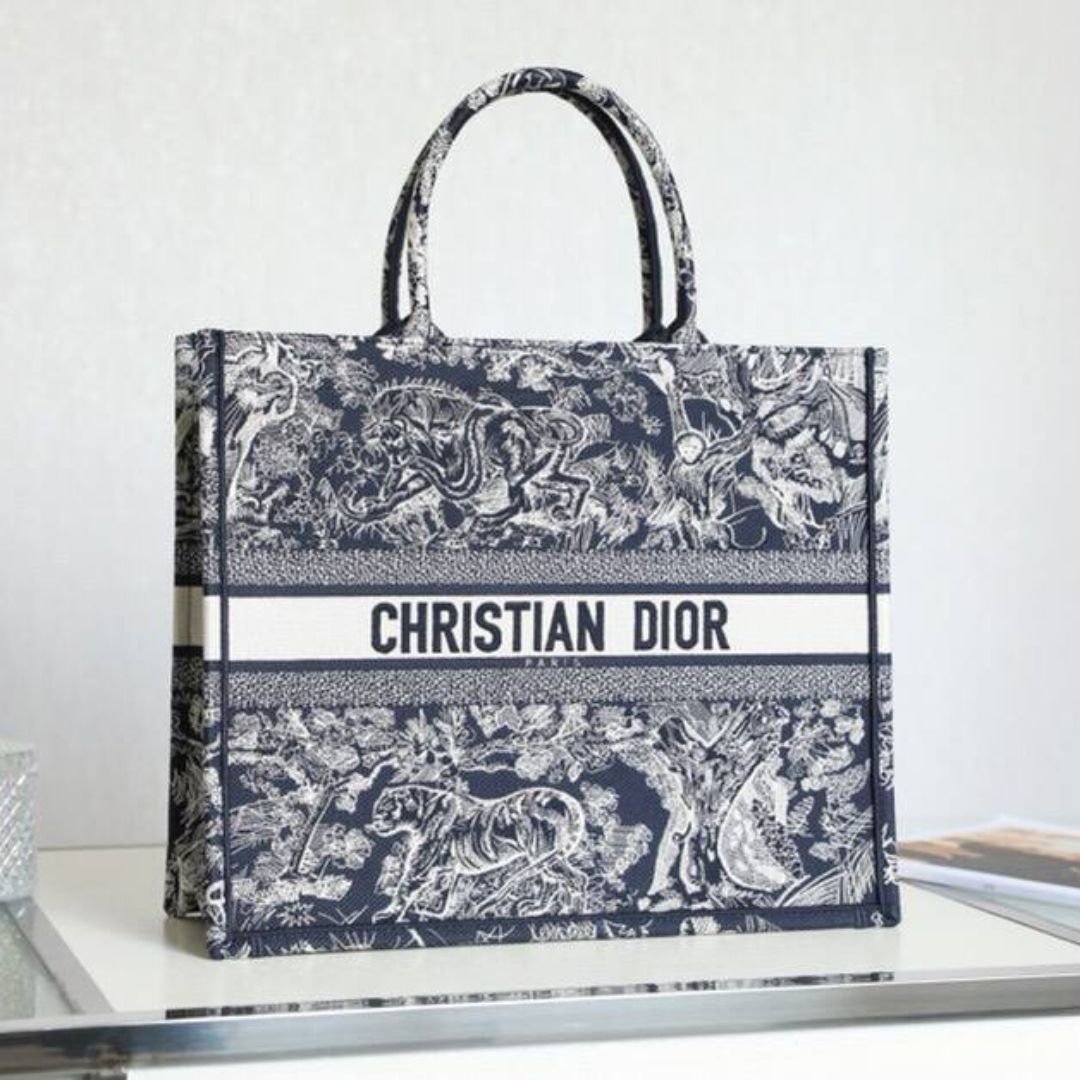 Book Tote Blau/Beige 42 cm – Bild 4