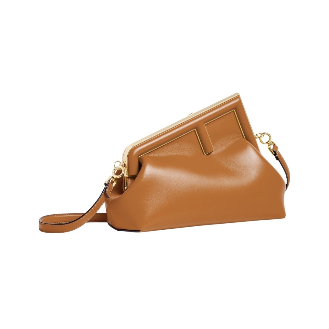 Tasche aus braunem Leder 20cm – Bild 3