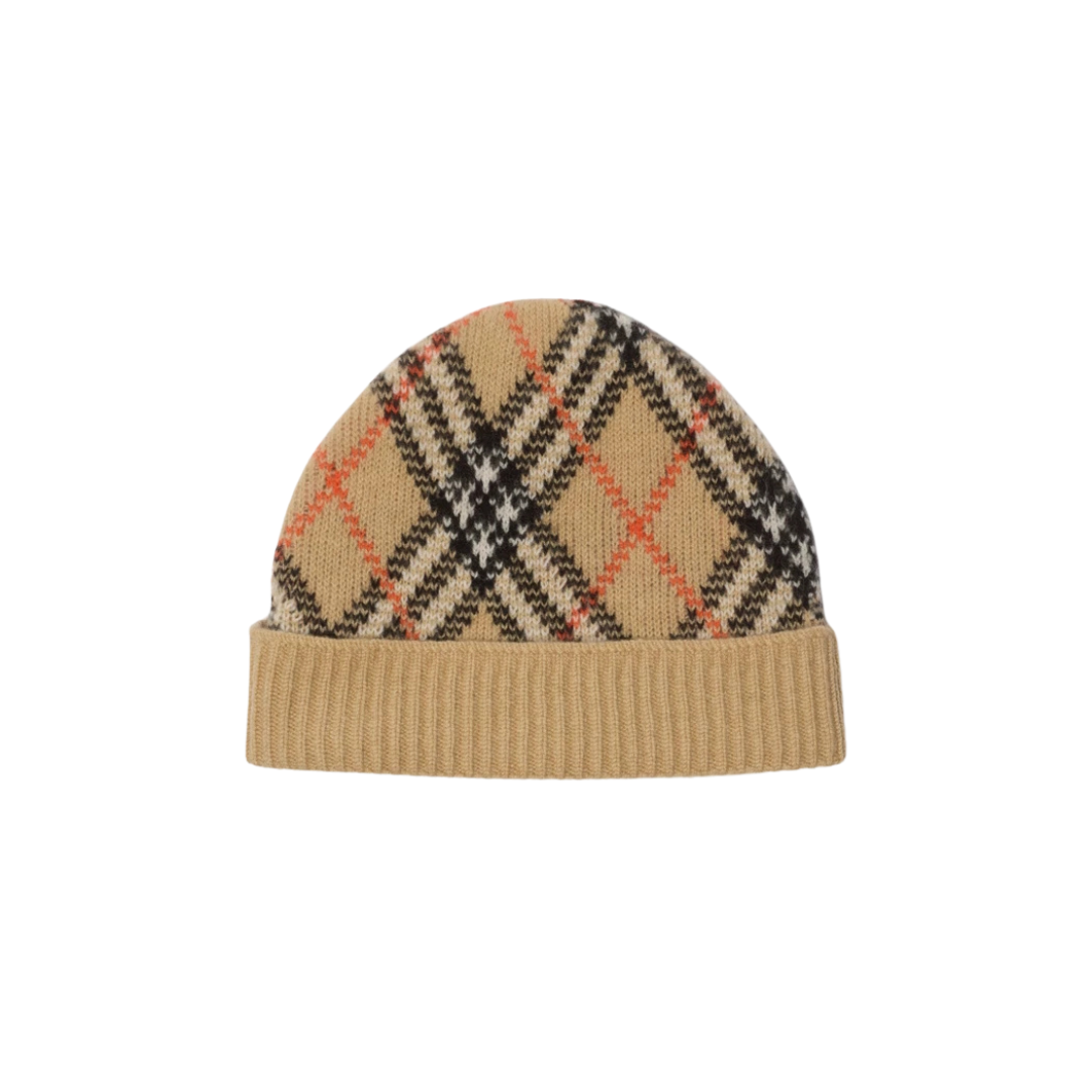 Kariertes Kaschmir-Beanie – Bild 2