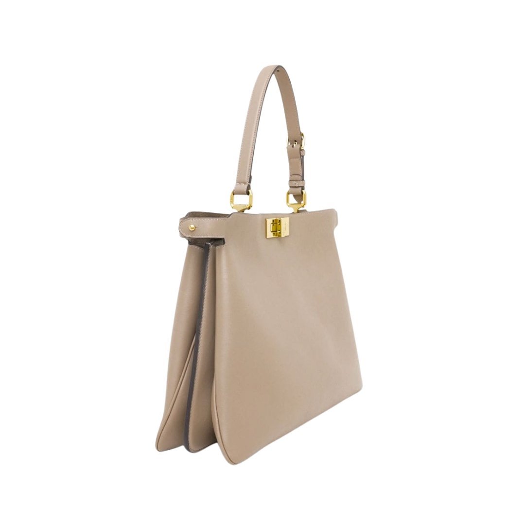 Ledertasche in Grau-Taupe 28cm – Bild 3