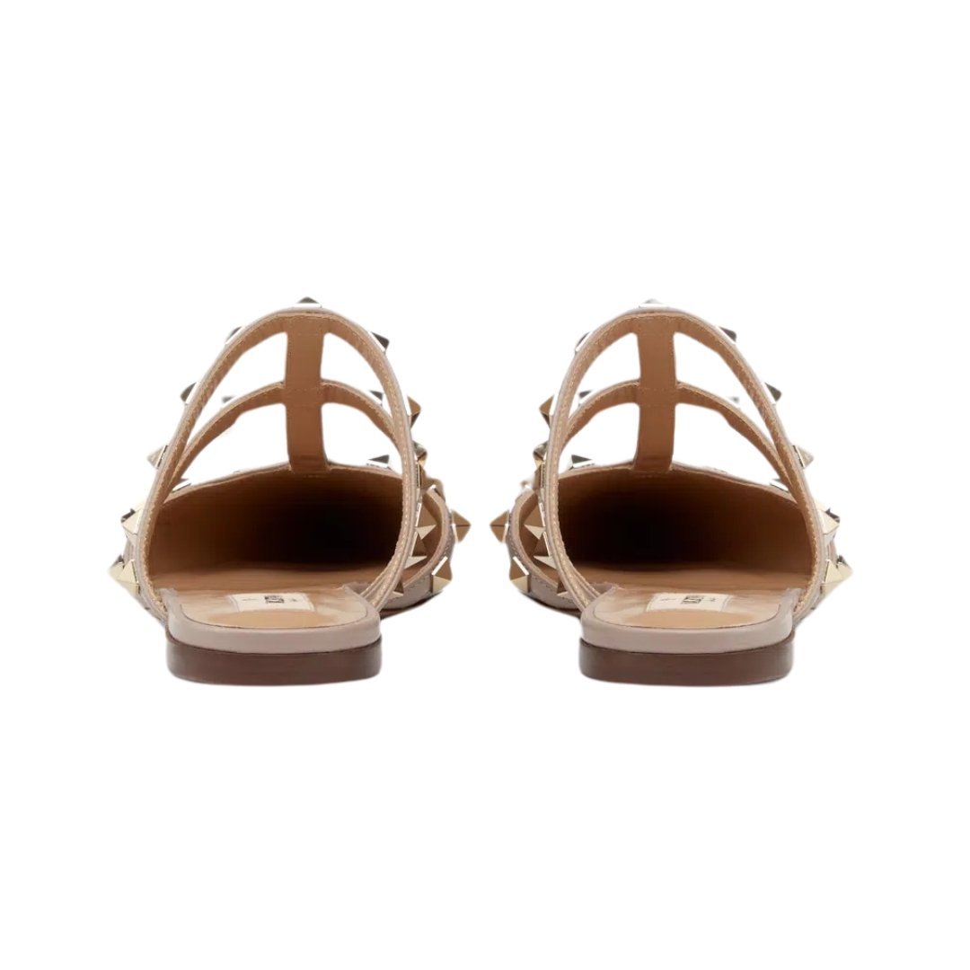 Rockstud Leder Mules Puder – Bild 3