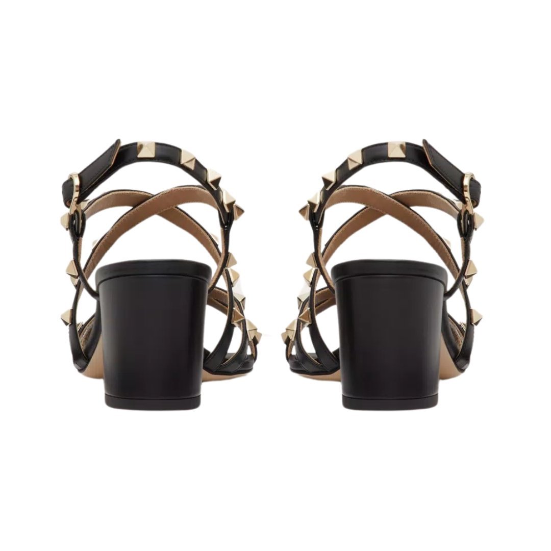 Rockstud Kalbsleder Riemen Schwarz 60cm – Bild 3