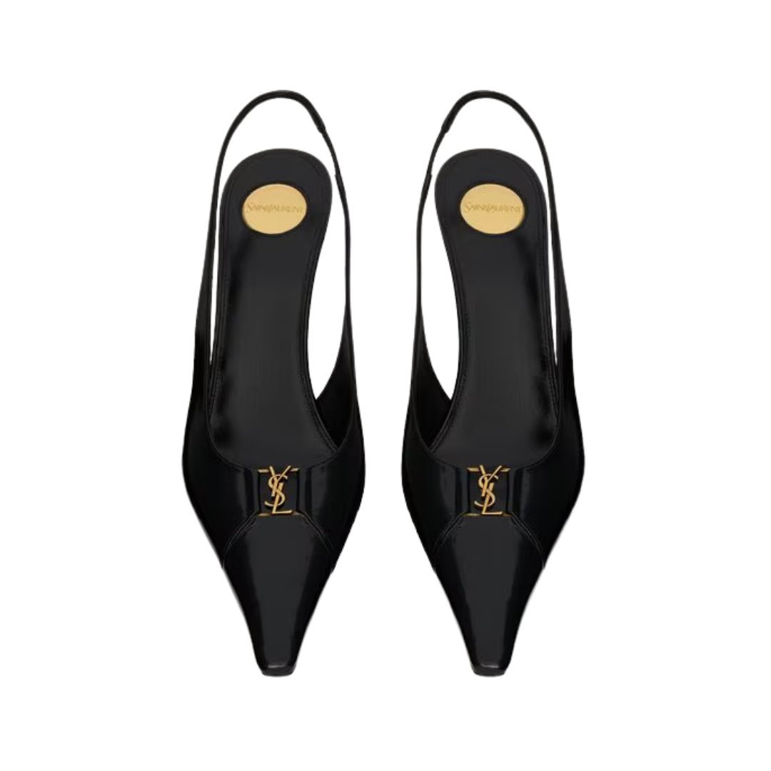 Slingback Schwarz 9 cm – Bild 3