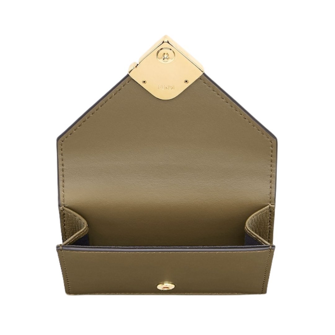 Brieftasche aus grünem Leder 8cm – Bild 3