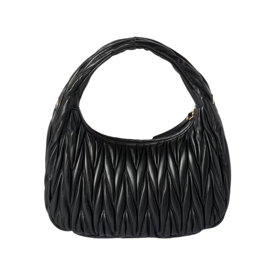 Wander-Nappa-Leder-Hobo Schwarz 18cm – Bild 3