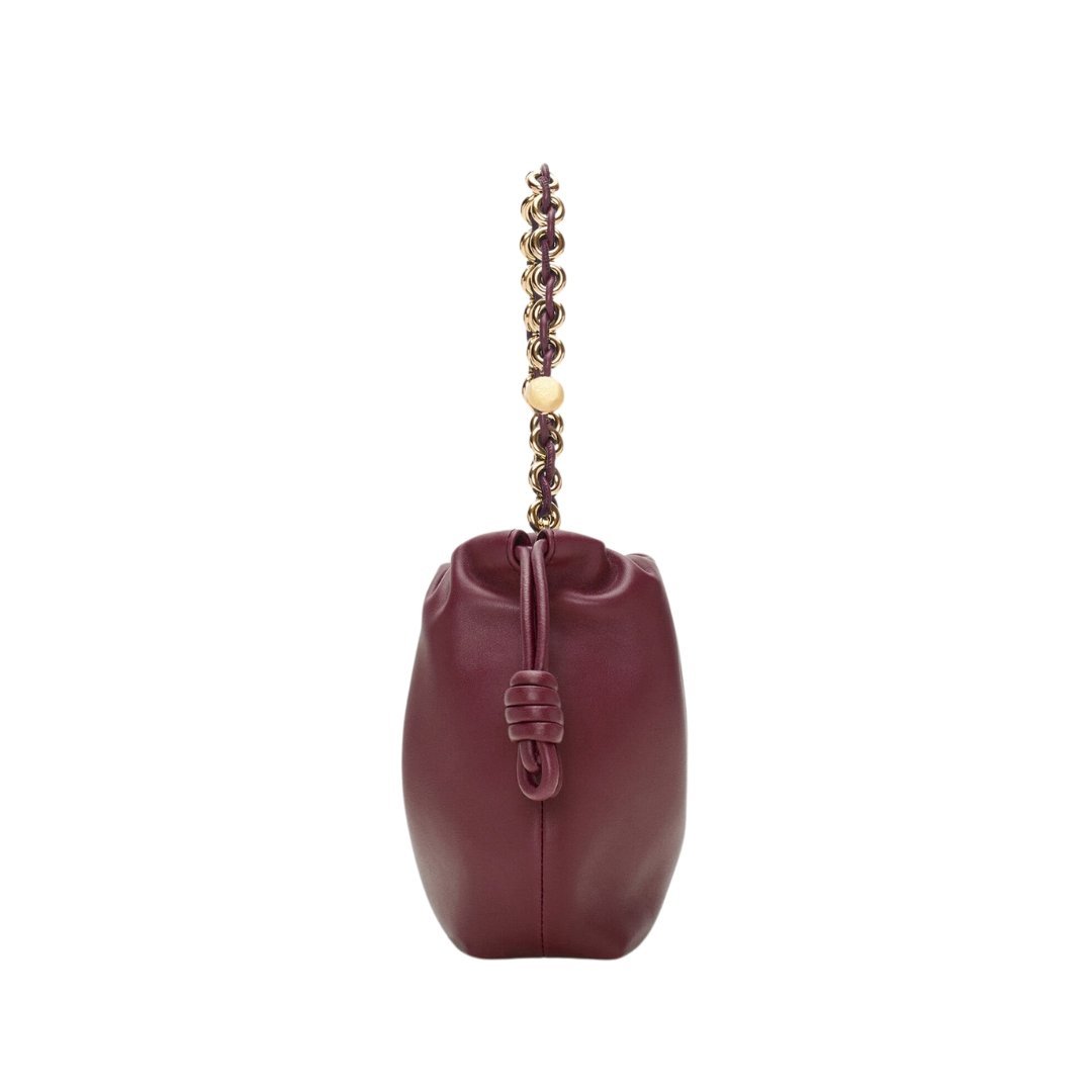 Mini Flamenco Tasche Dunkelburgunder 17cm – Bild 3