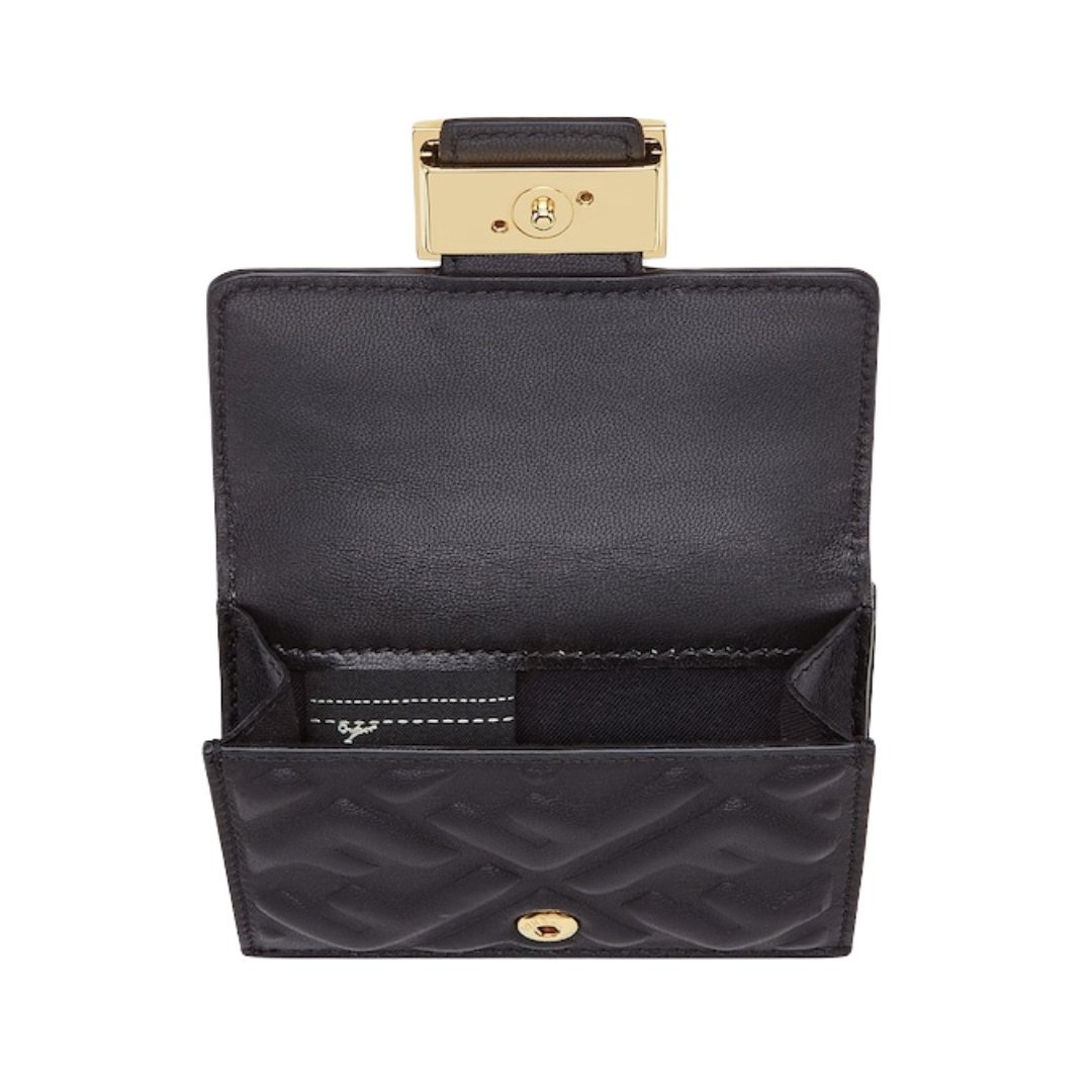 Brieftasche aus schwarzem Nappaleder 7.5cm – Bild 3