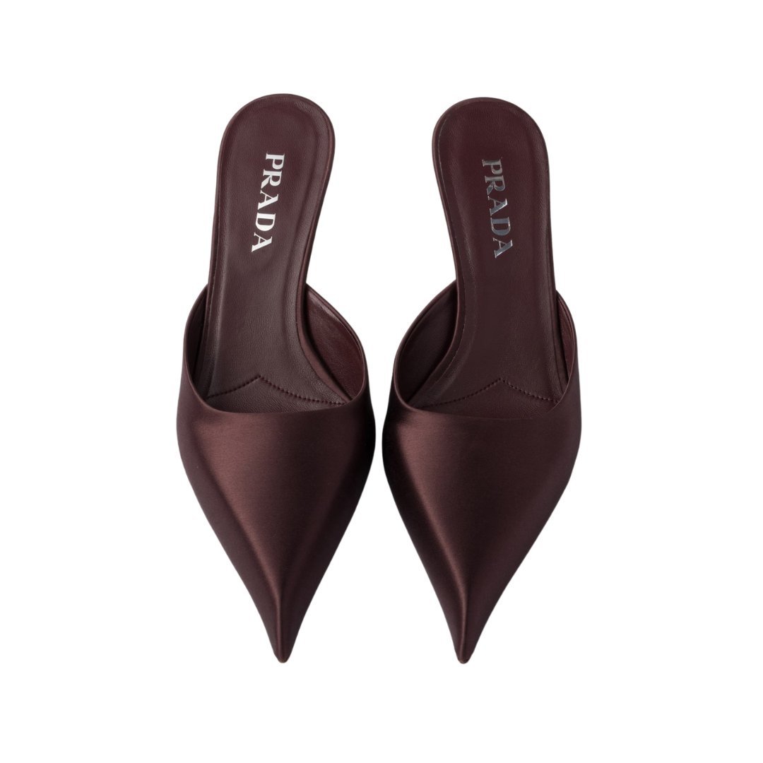 Satin Mules Burgunderrot 5.5 cm – Bild 3