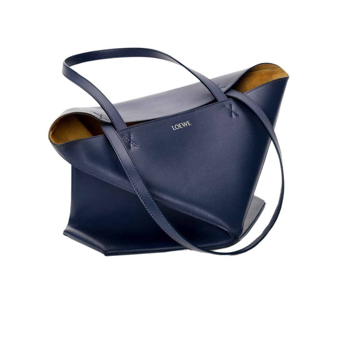 Mittelgroße Puzzle Fold Tote Abyssblau 31.5cm – Bild 3