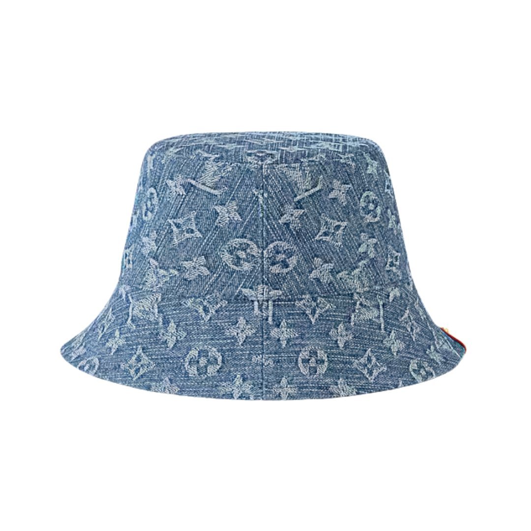 Denim Bucket Hat Blau – Bild 3