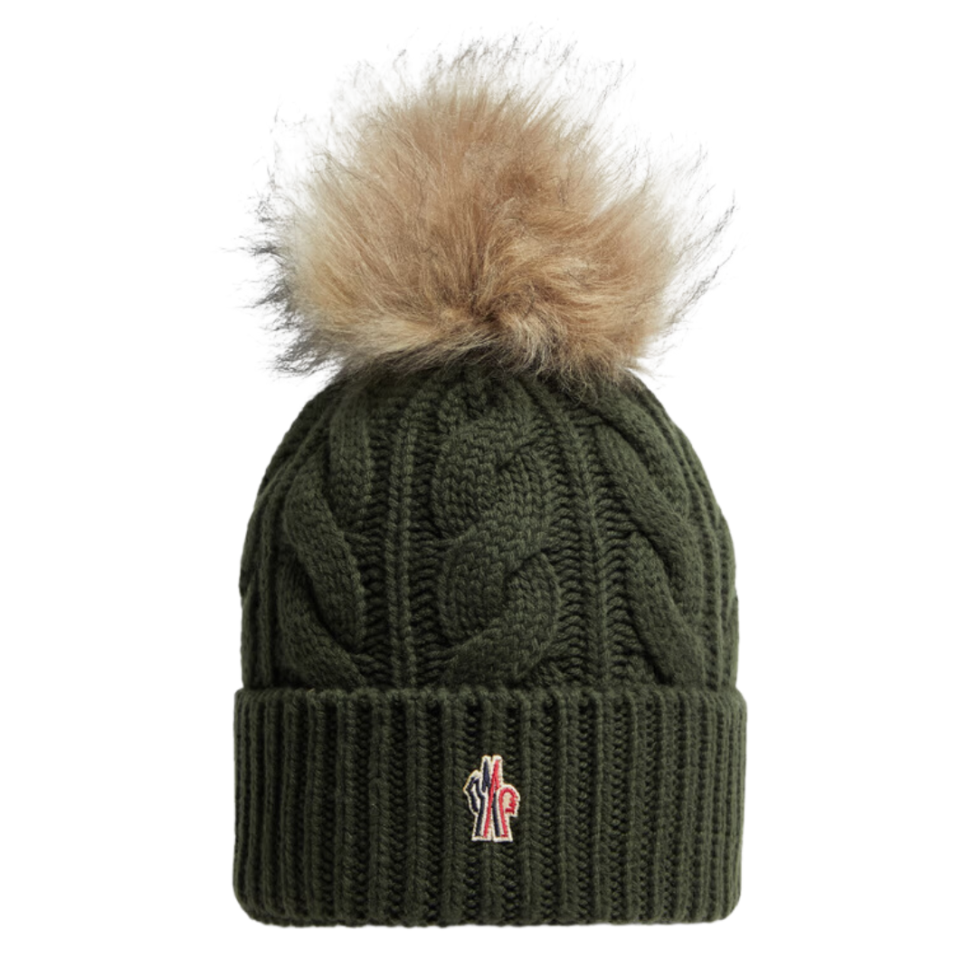 Mütze aus Wollmischung mit Pompon
