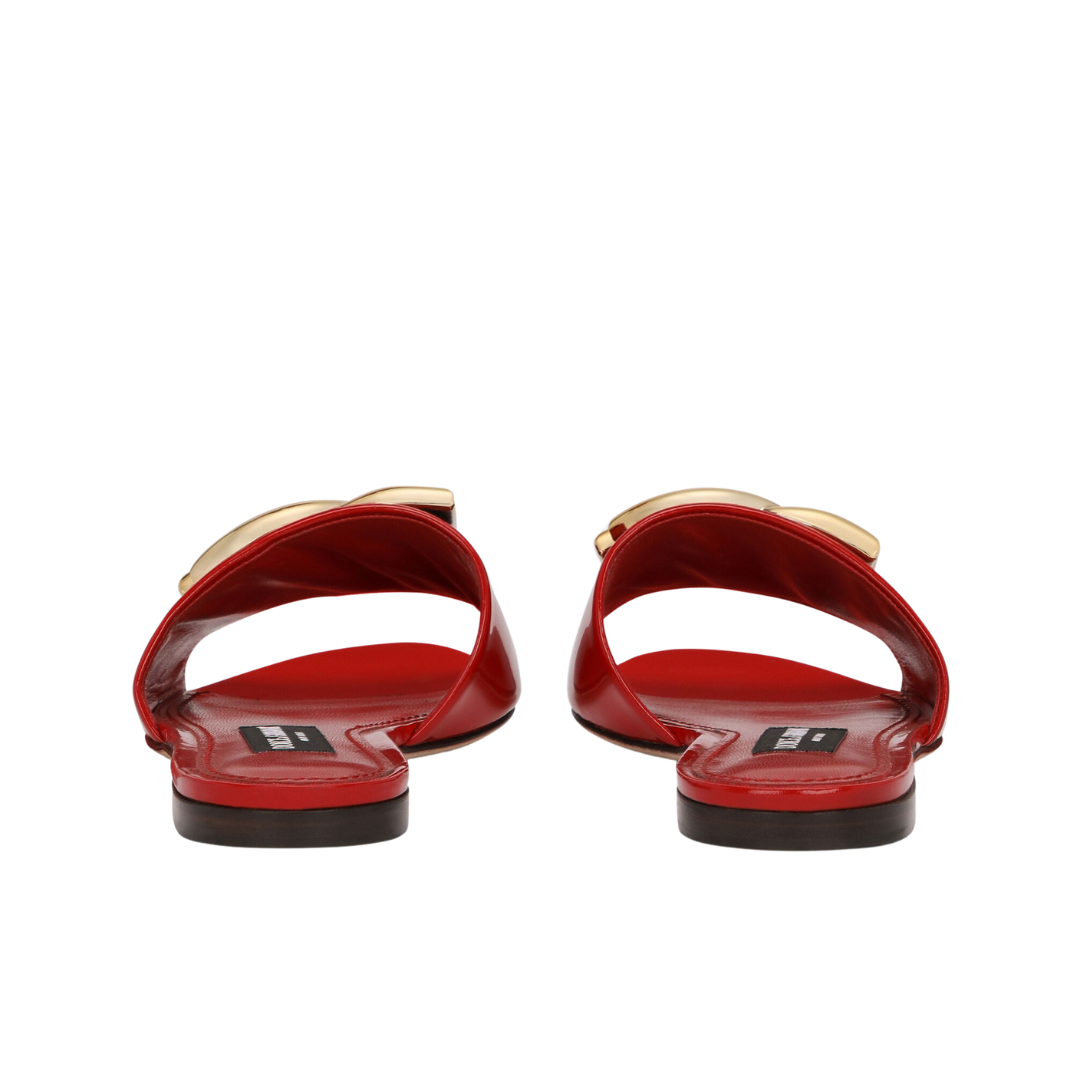 Polierte Kalbsleder-Slipper mit DG-Logo – Bild 3