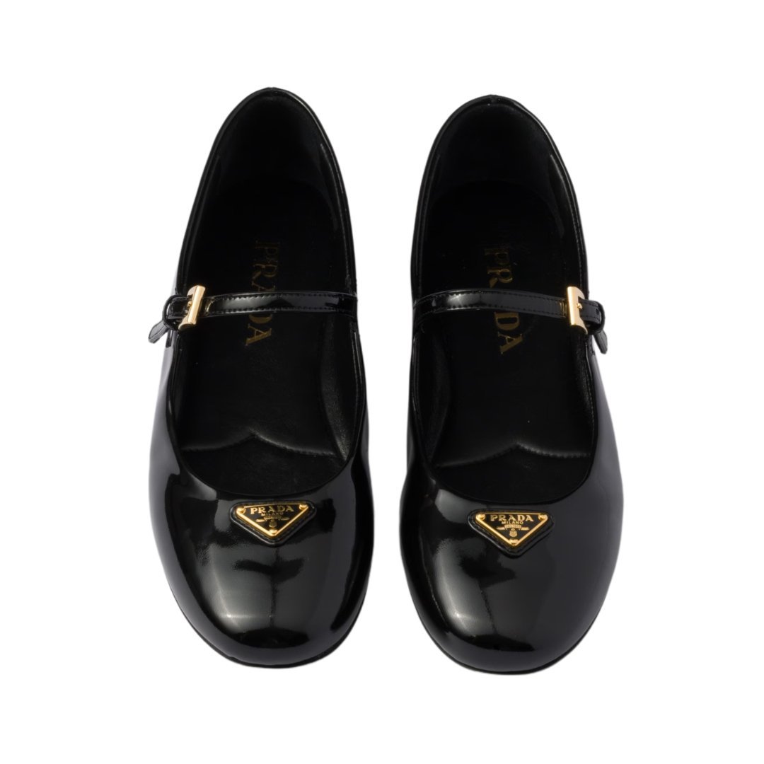Lackleder-Ballerinas Schwarz – Bild 3