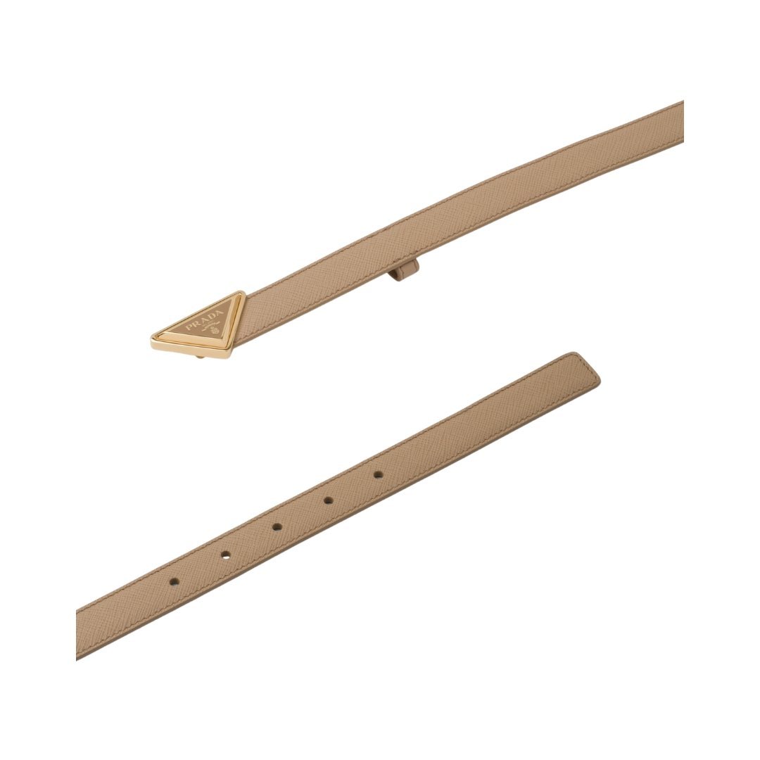 Saffiano-Leder Sandbeige 2cm – Bild 3