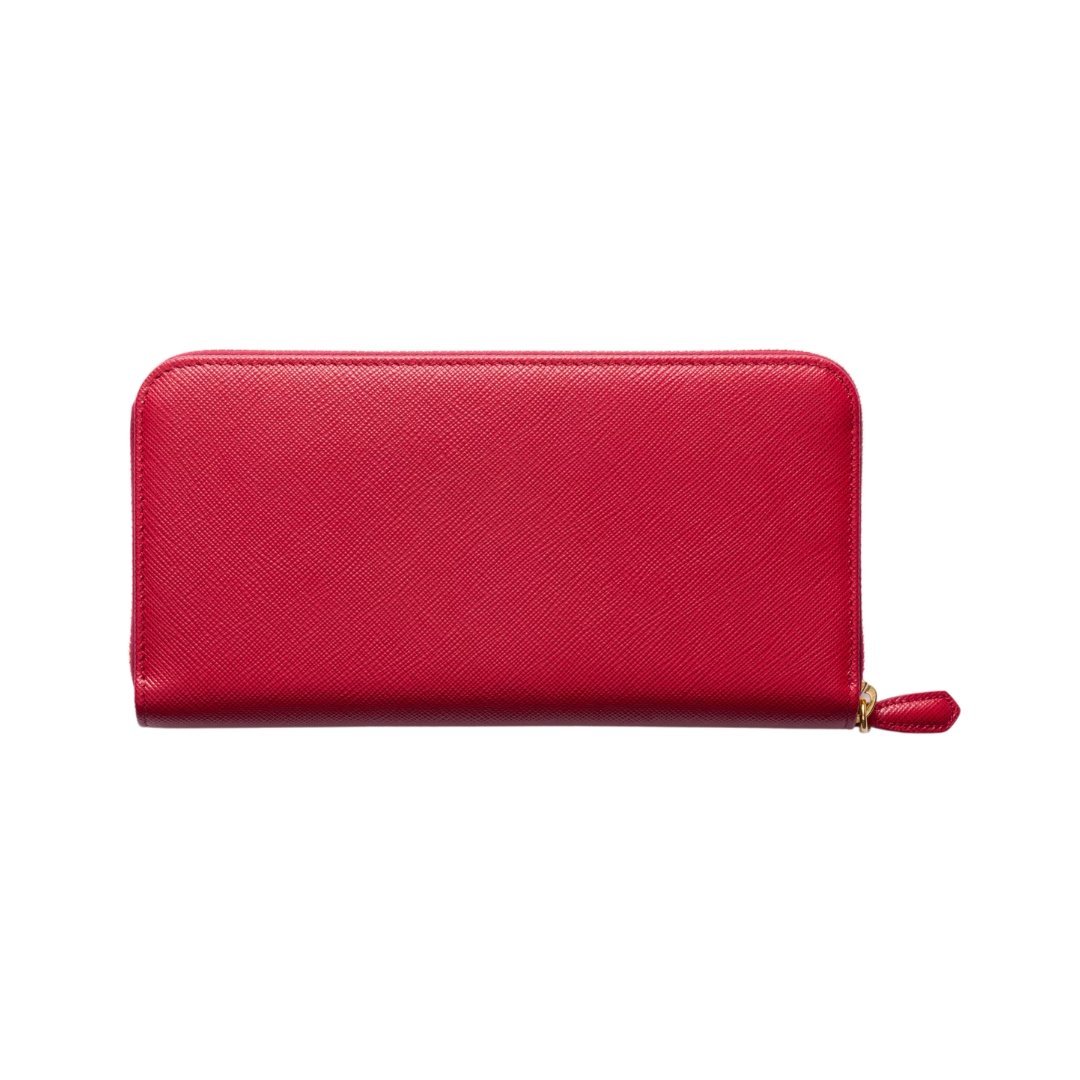 Saffiano-Leder Geldbörse in FeurigrRot 10.3cm – Bild 3