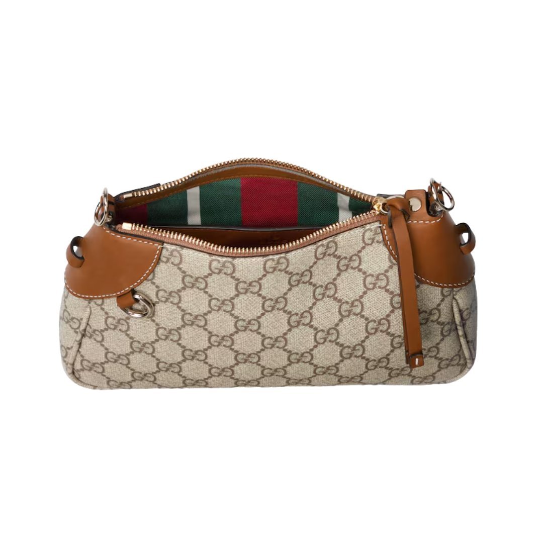 GG Emblem Schultertasche Dunkelbraun 24.5cm – Bild 3