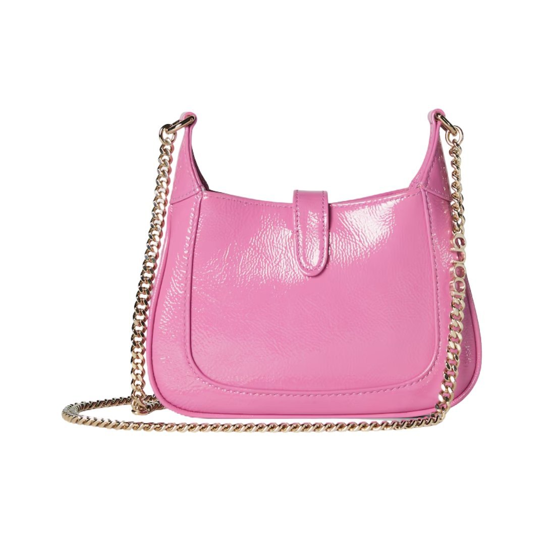 Mini-Schultertasche Pink Lackleder 19.5cm – Bild 3