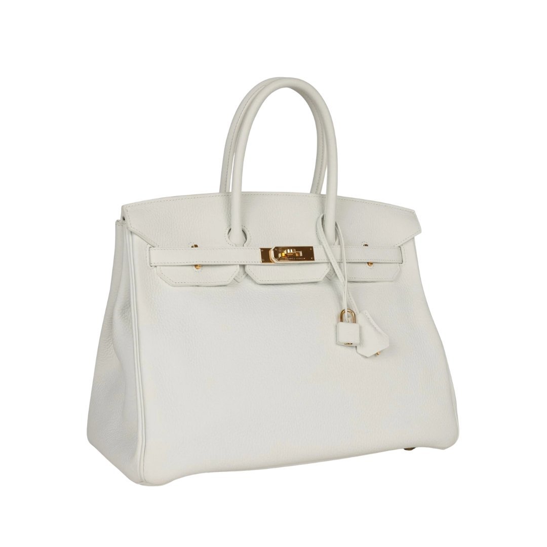 Weiß Clémence mit Gold-Beschlägen 35cm – Bild 2