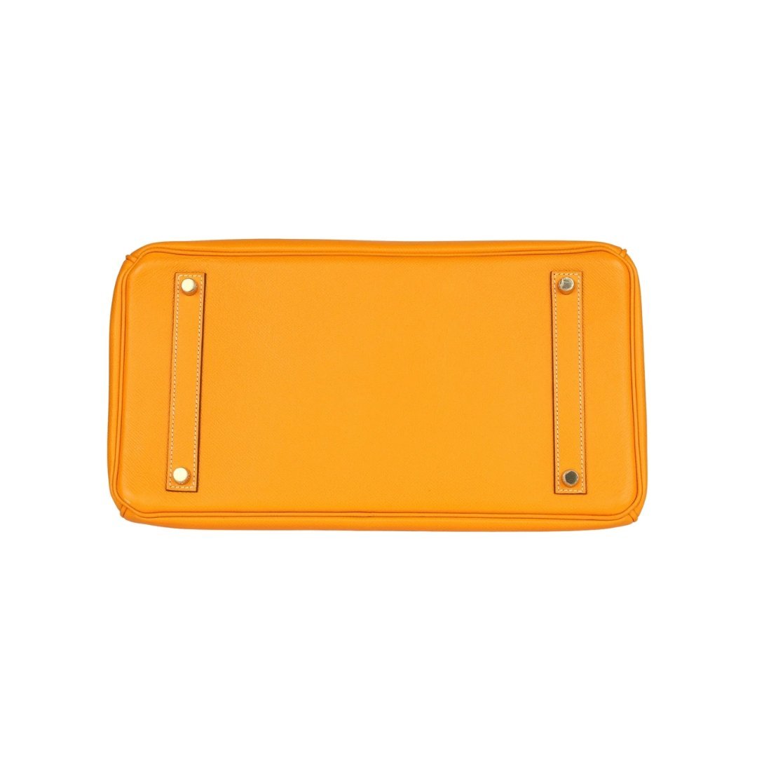 Jaune d'Or Candy Epsom mit Permabrass-Beschlägen 35cm – Bild 2