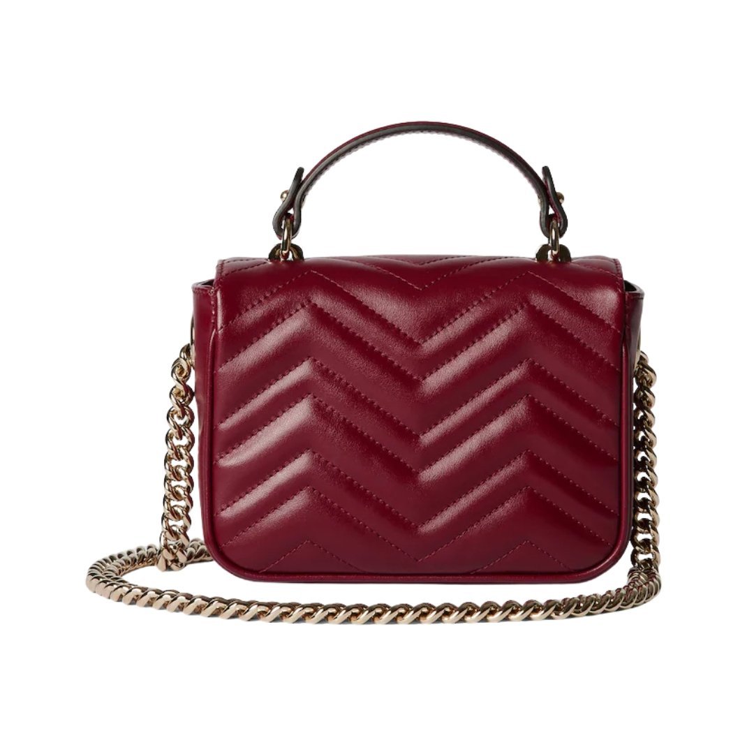 GG Marmont Mini-Tote-Tasche Rosso Ancora Rot 17cm – Bild 3
