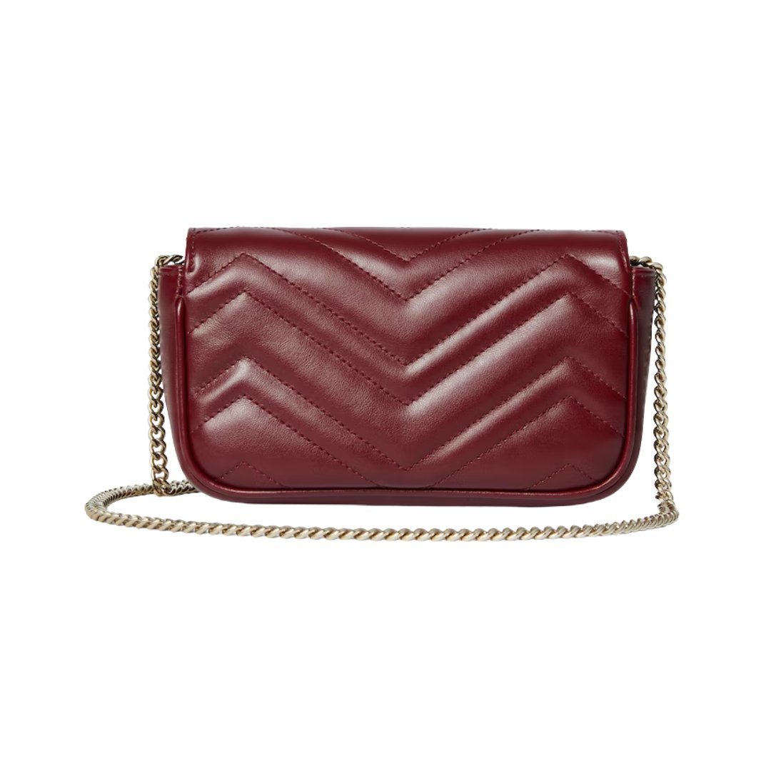 Rote Super-Mini-Tasche mit Chevron-Muster 16.5cm – Bild 3