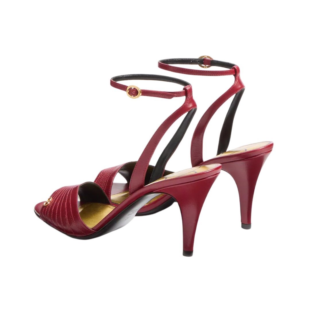 Sandale aus Kidskin in klassischem Rot 85cm – Bild 3