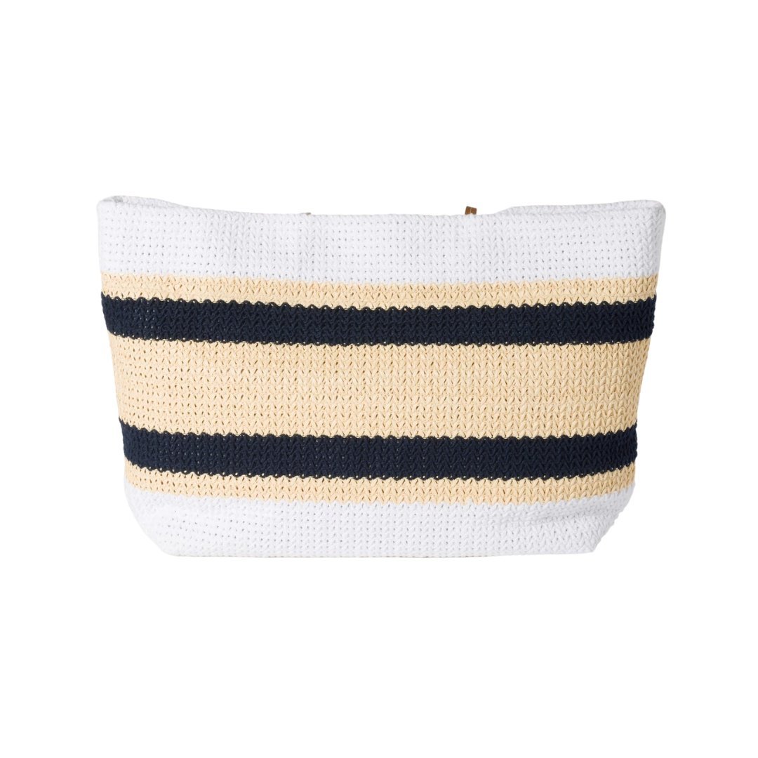 Raffia Tote Hellbraun/Weiß 34 cm – Bild 3