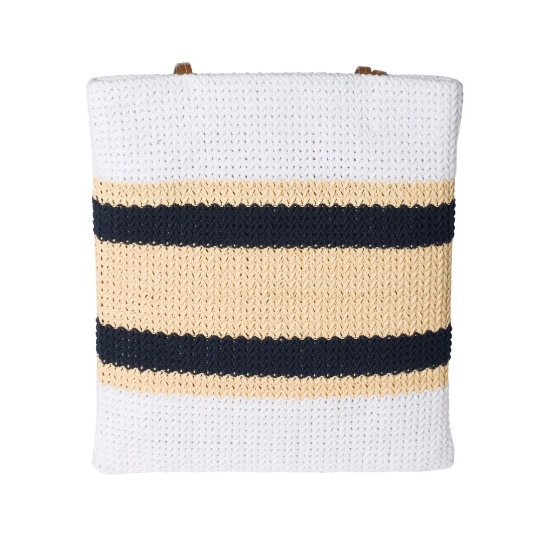 Raffia Tote Hellbraun/Weiß 41 cm – Bild 3