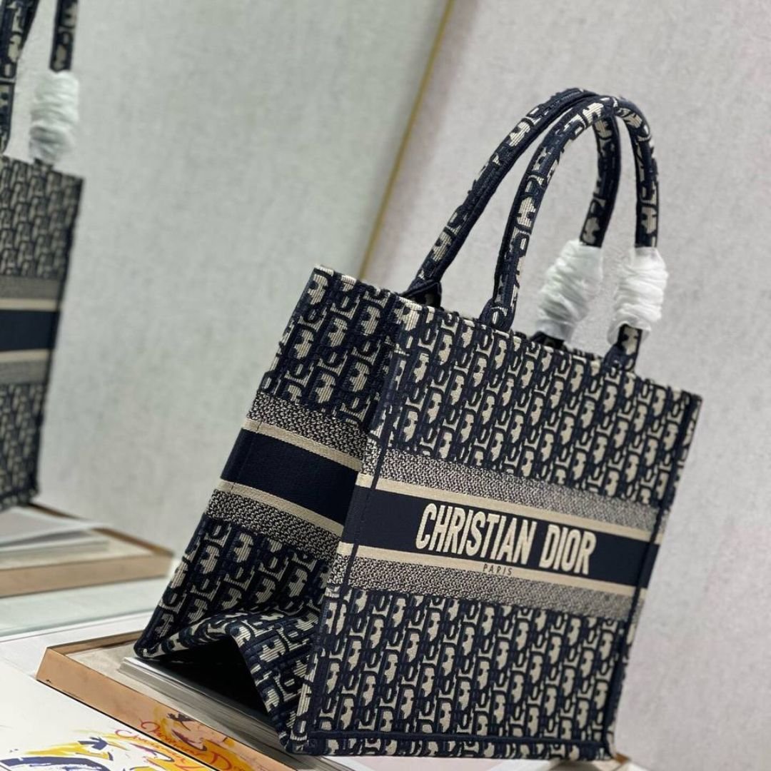 Book Tote Blau/Beige 36 cm – Bild 4